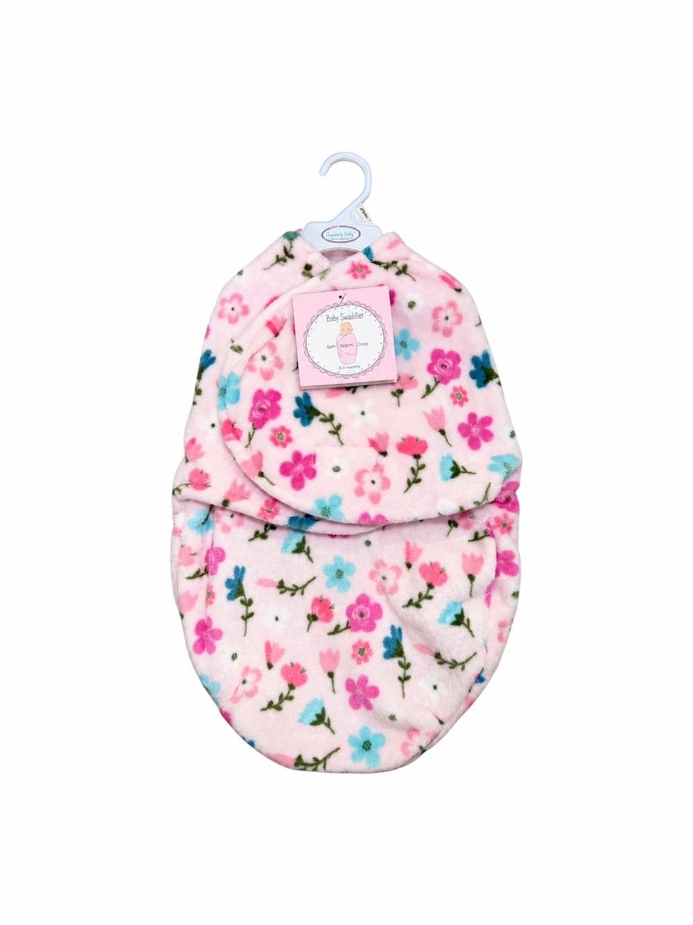 Elements Of Style Baby Swaddle Sack in Pink Floral Plush